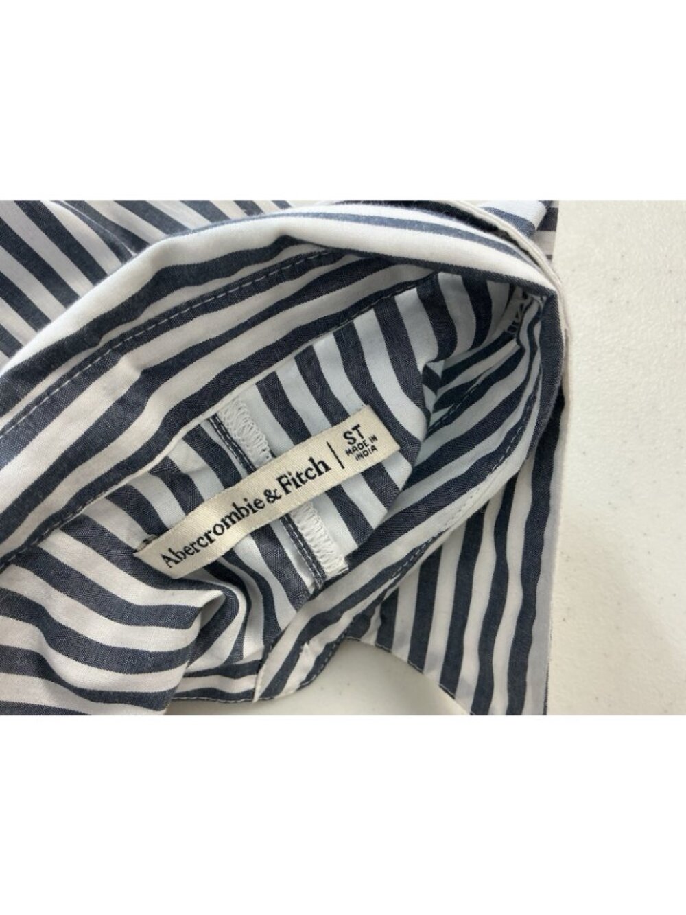 Abercrombie & Fitch Smocked Maxi Dress Nautical Button Front Womens Small - Picture 5 of 8